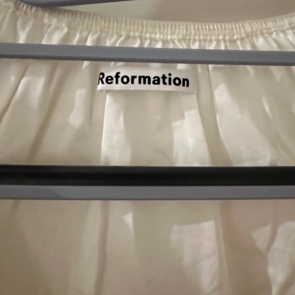 Reformation Cream Ruched Blouse - Picture 5 of 5